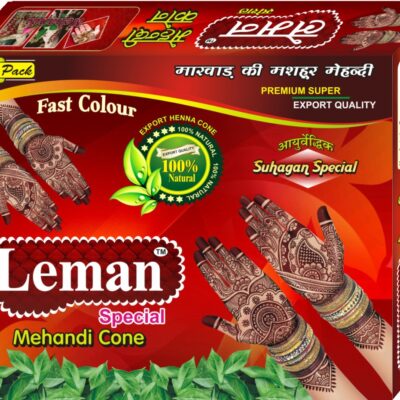 Leman Dulhan Speccial  Henna Cone Leman Red (Set of 12 Cones)